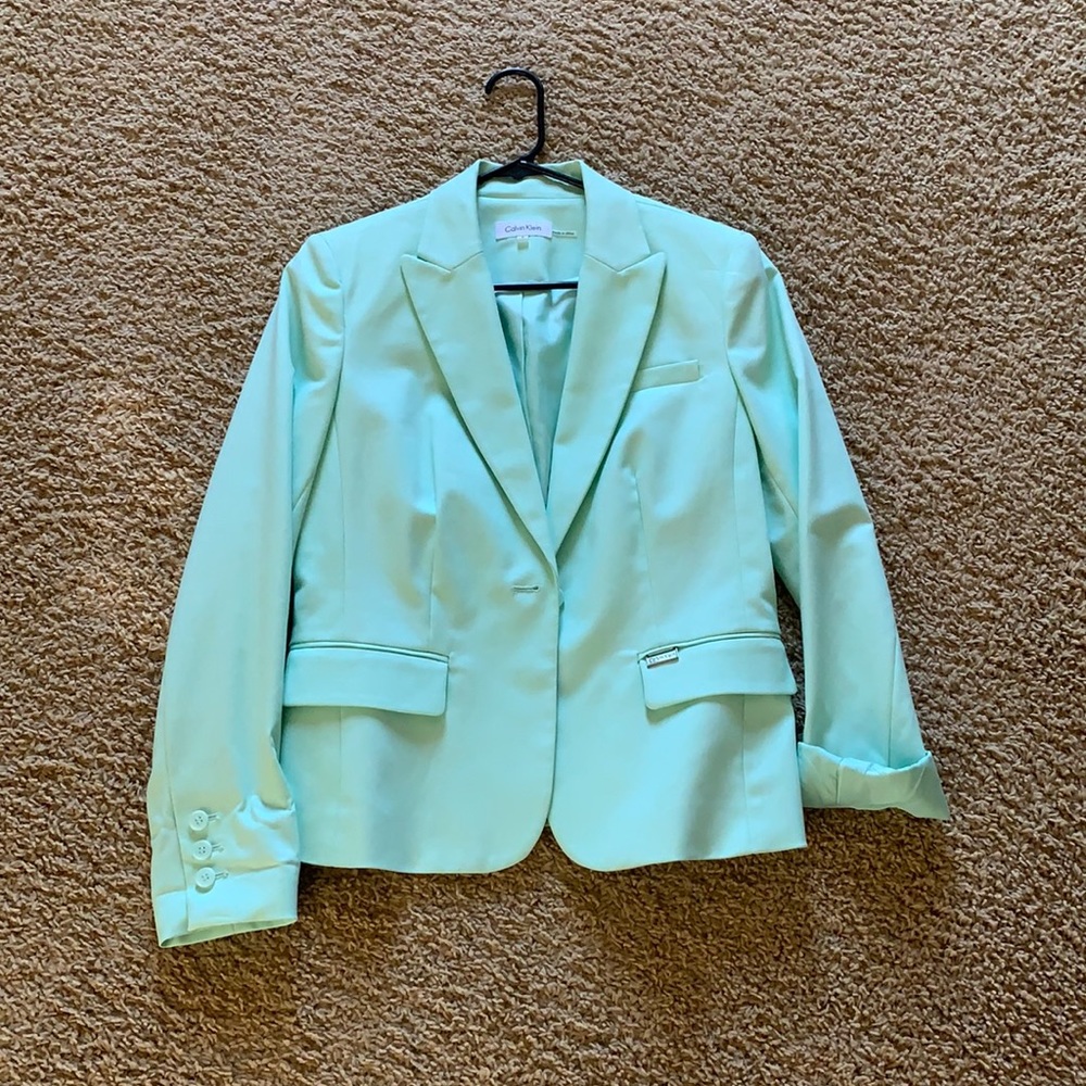 Calvin Klein Mint Green Blazer